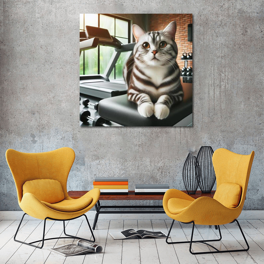 Fitness Cat: A Fluffy Motivator for Sports and Humor Lovers