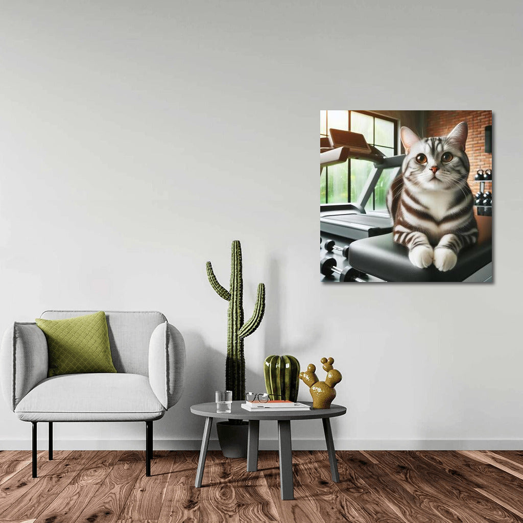 Fitness Cat: A Fluffy Motivator for Sports and Humor Lovers