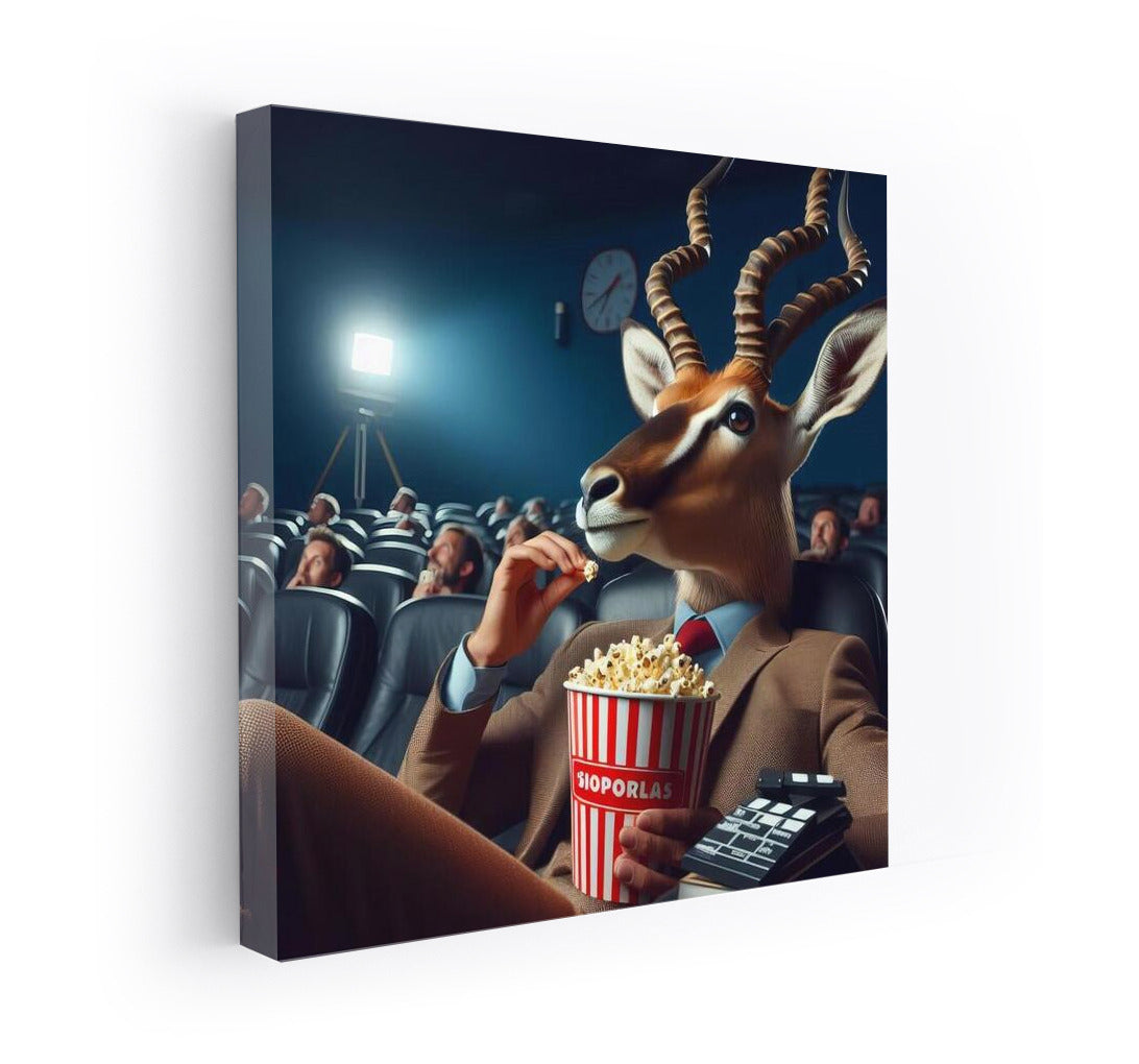 Movie Show with Antelope: Popcorn and Humor in the Frame