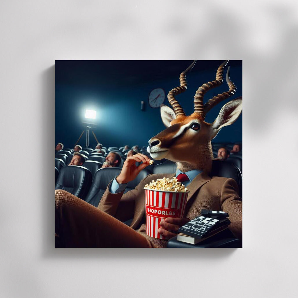 Movie Show with Antelope: Popcorn and Humor in the Frame