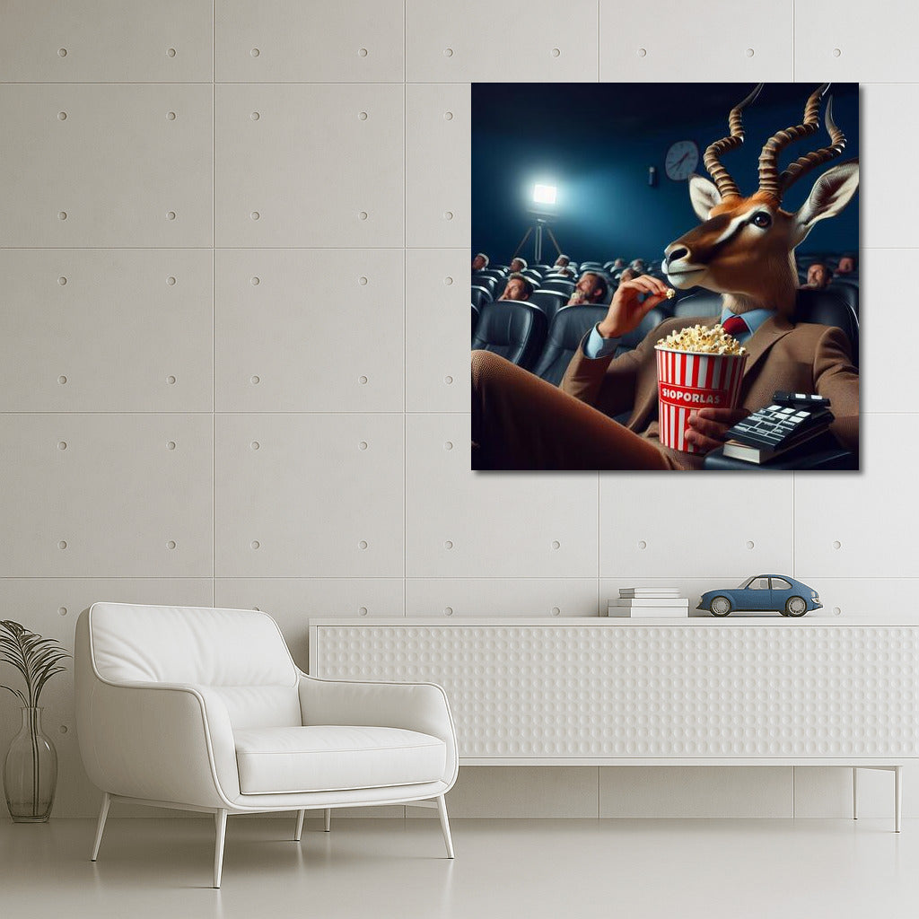 Movie Show with Antelope: Popcorn and Humor in the Frame