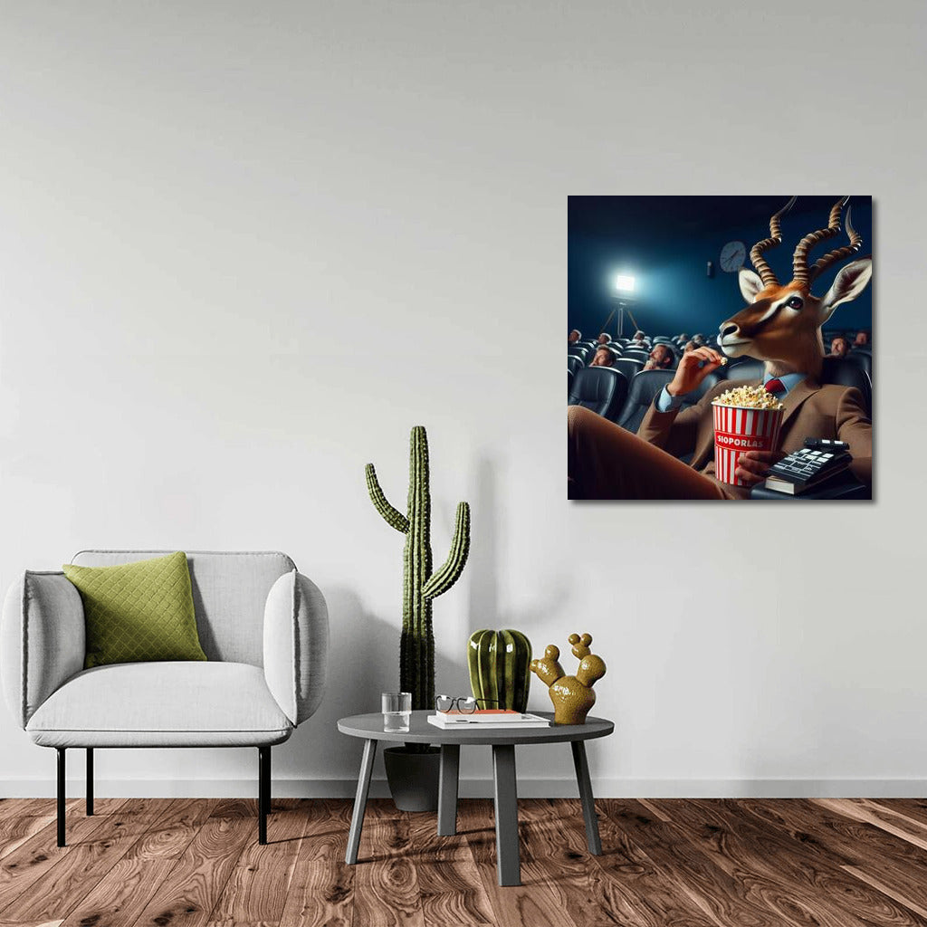 Movie Show with Antelope: Popcorn and Humor in the Frame