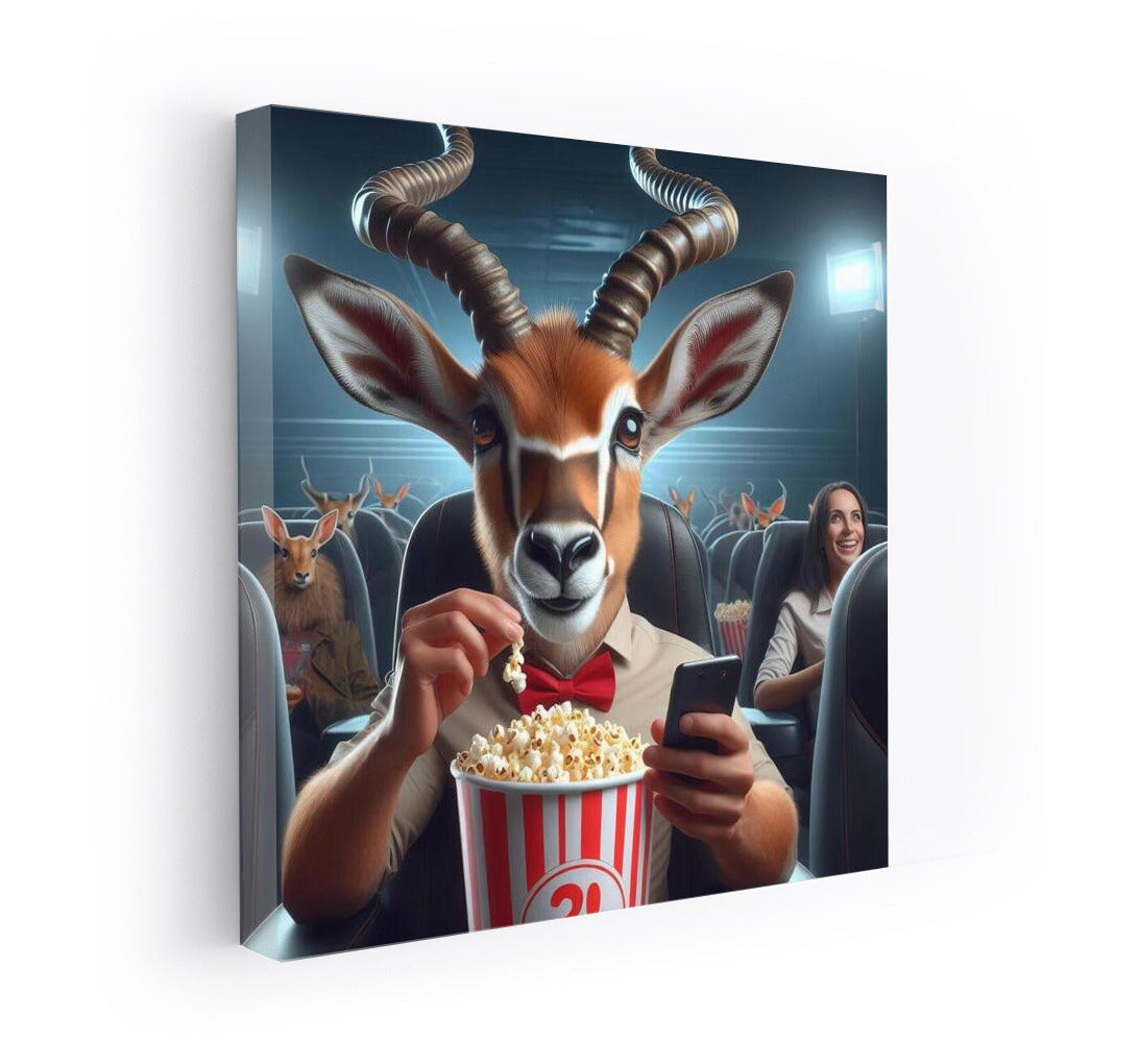 Movie Show with Antelope: Popcorn and Movie in the Hall