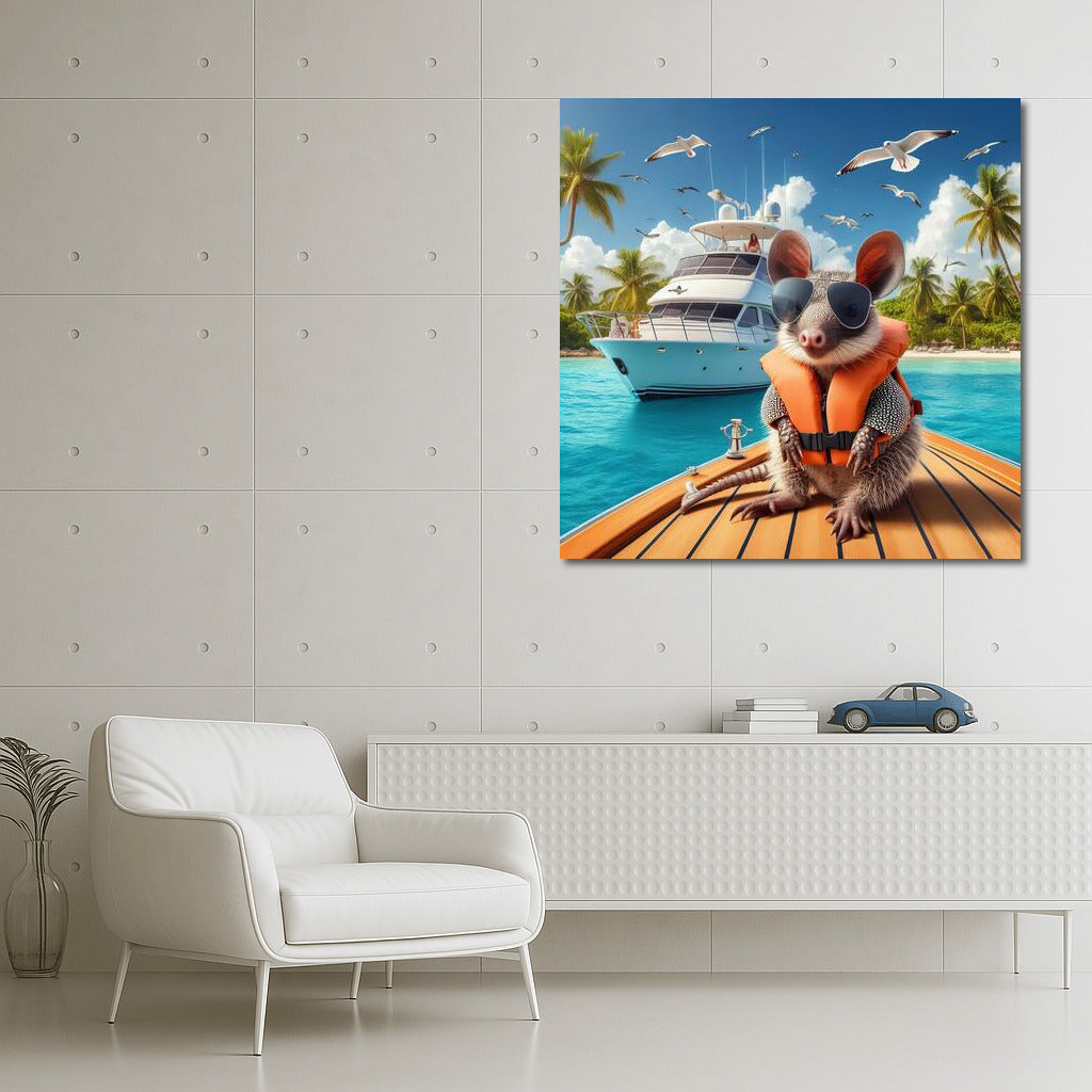 Armadillo on a luxury yacht: sea breeze and freedom