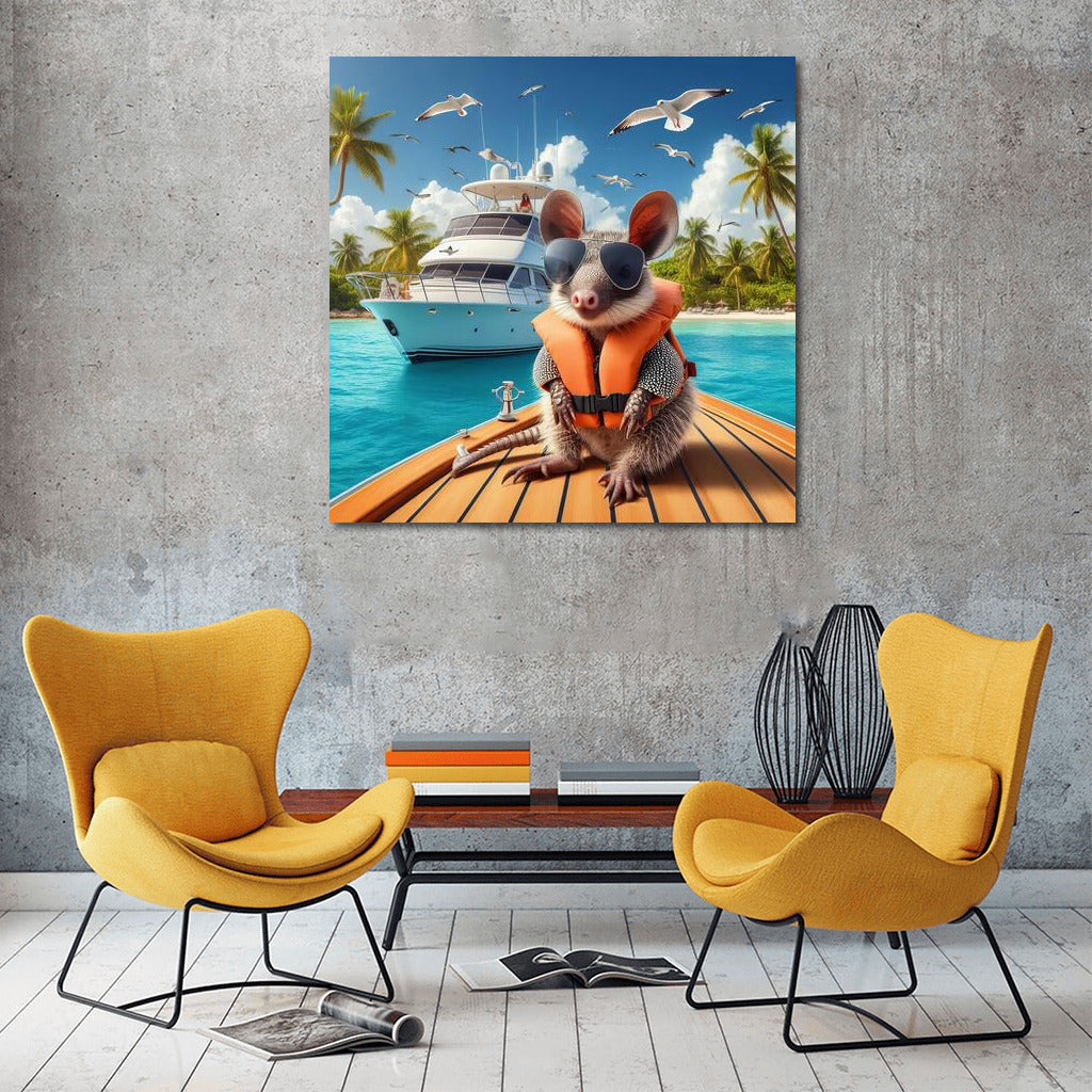 Armadillo on a luxury yacht: sea breeze and freedom