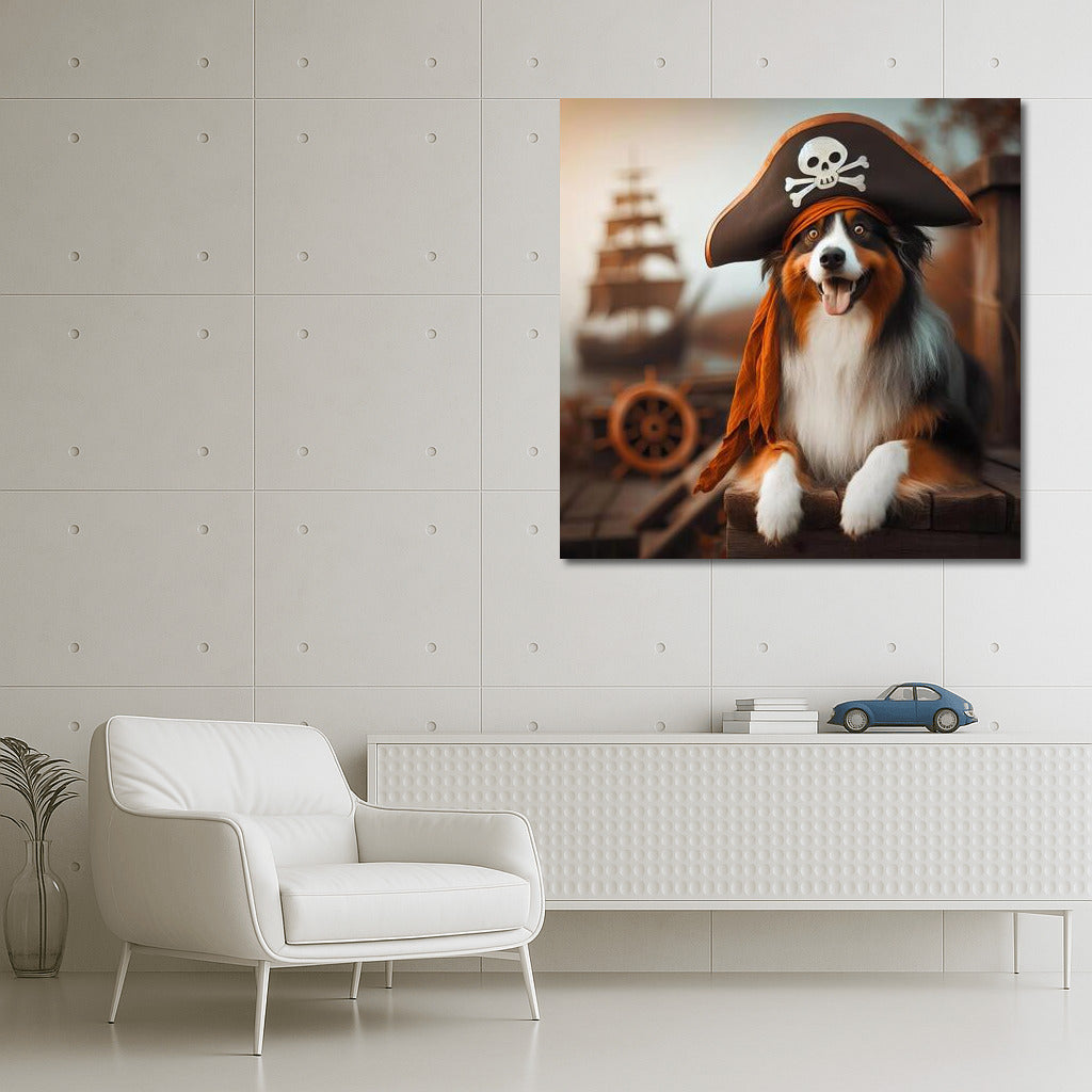 Pirate Captain: Australian Shepherd in Sea Adventures