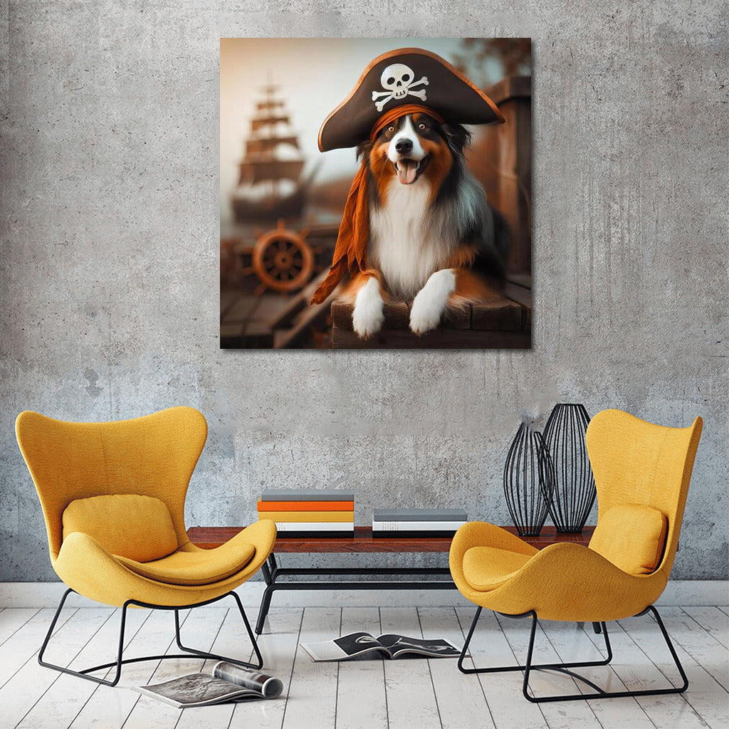 Pirate Captain: Australian Shepherd in Sea Adventures