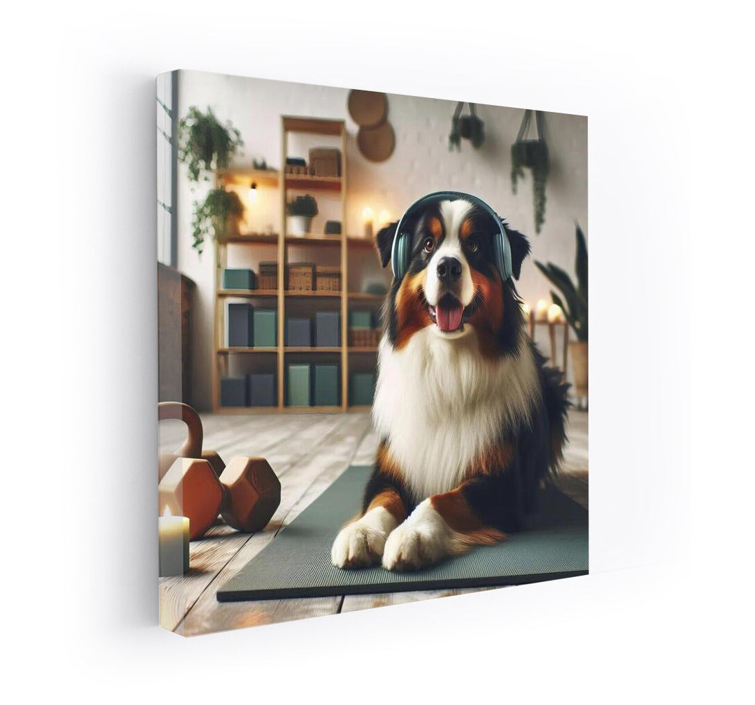 Yoga with an Australian Shepherd: Harmony and Comfort in the Interior
