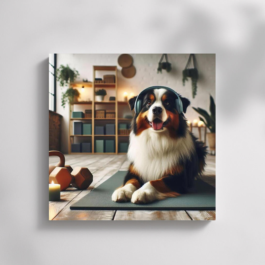 Yoga with an Australian Shepherd: Harmony and Comfort in the Interior
