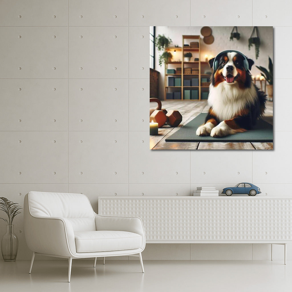 Yoga with an Australian Shepherd: Harmony and Comfort in the Interior
