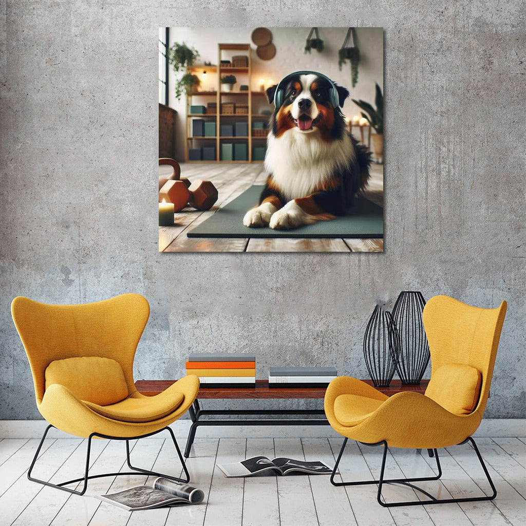 Yoga with an Australian Shepherd: Harmony and Comfort in the Interior