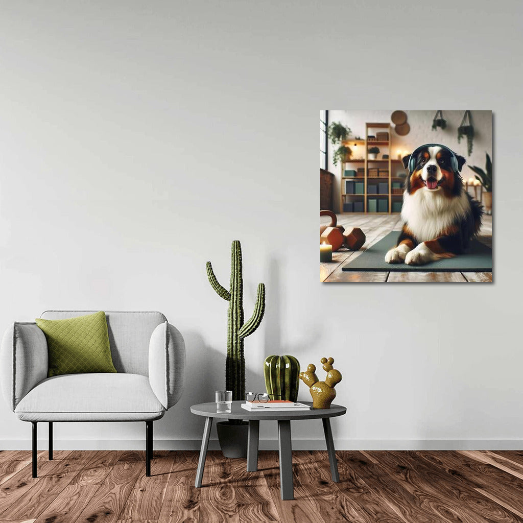 Yoga with an Australian Shepherd: Harmony and Comfort in the Interior