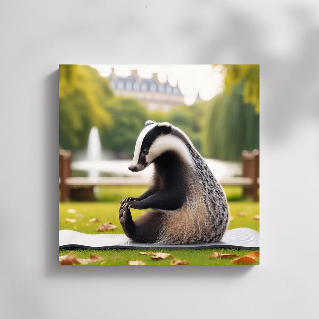 Badger on a Yoga Mat: Peace and Inspiration in the Park