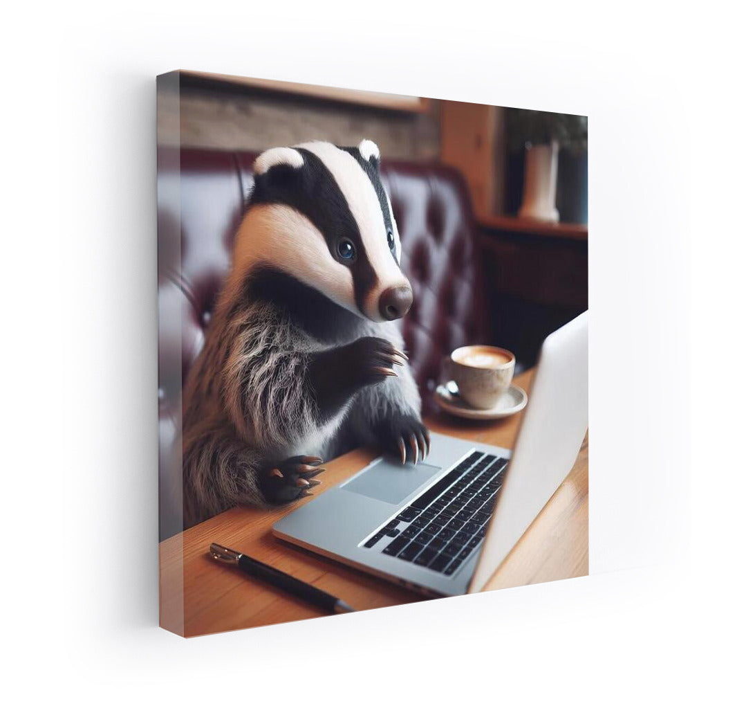 Badger in the Cafe: Creativity and Comfort at the Laptop