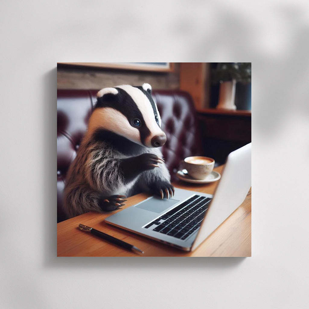 Badger in the Cafe: Creativity and Comfort at the Laptop