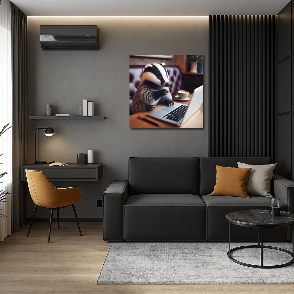 Badger in the Cafe: Creativity and Comfort at the Laptop