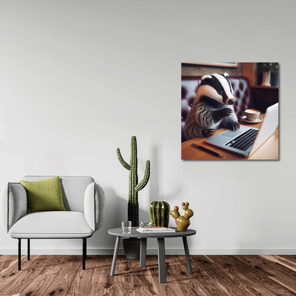 Badger in the Cafe: Creativity and Comfort at the Laptop