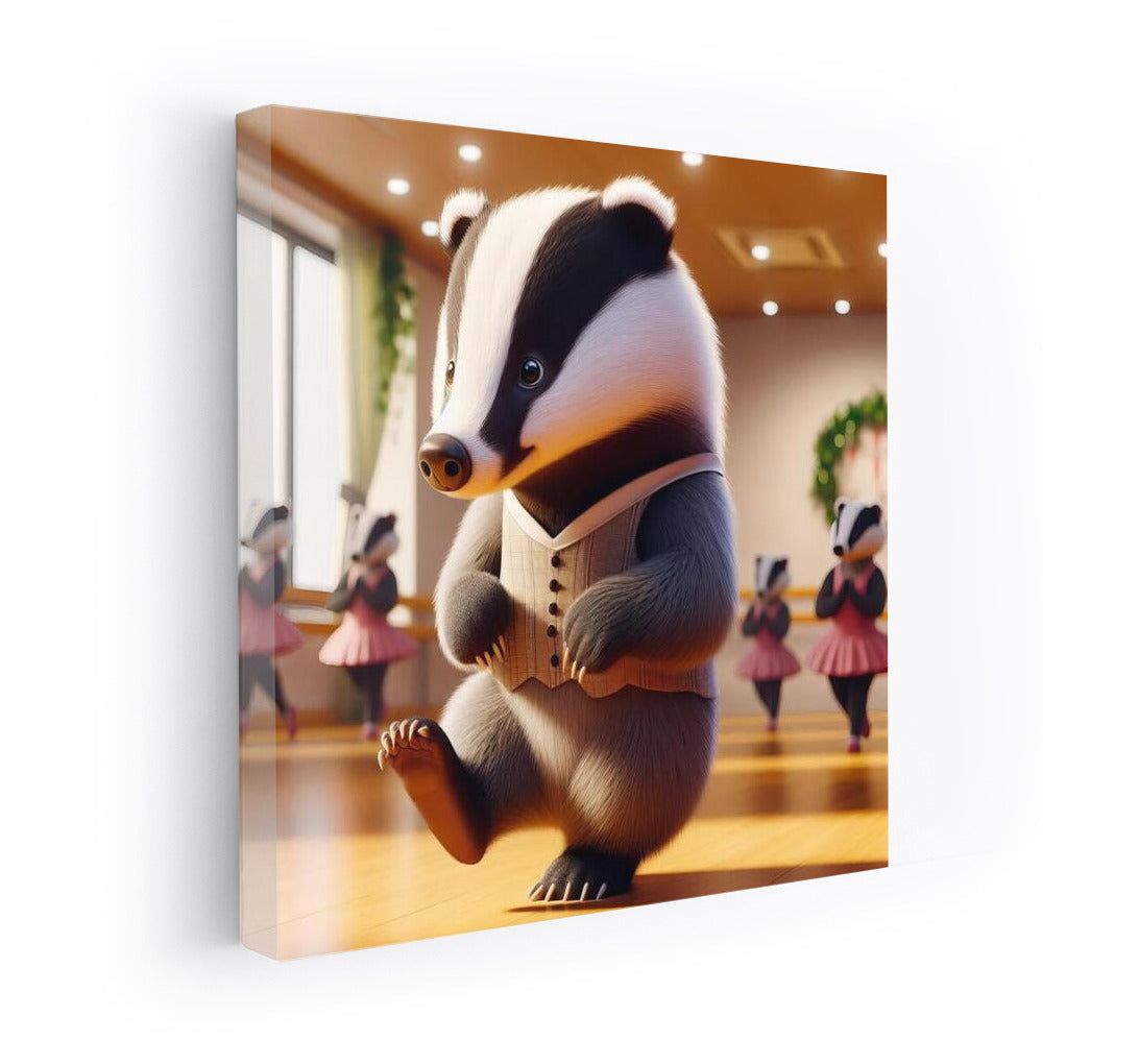 Badger at Dance Lesson in Studio: Living Wall Decor