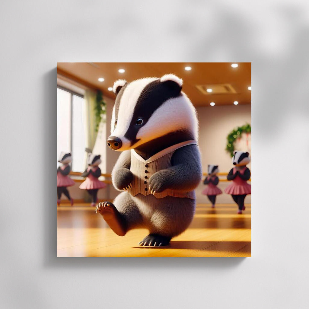 Badger at Dance Lesson in Studio: Living Wall Decor