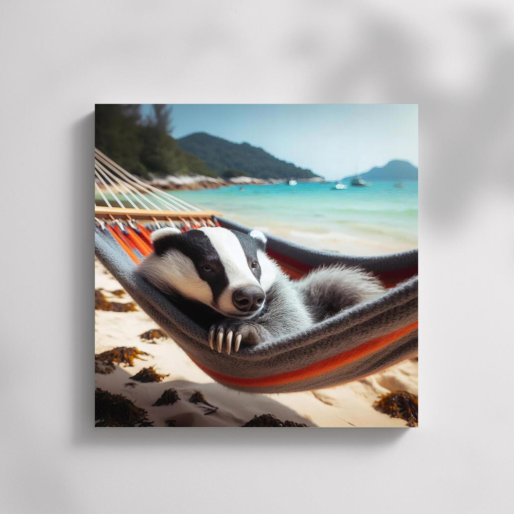 Badger in a Hammock: Beach Bliss for the Interior
