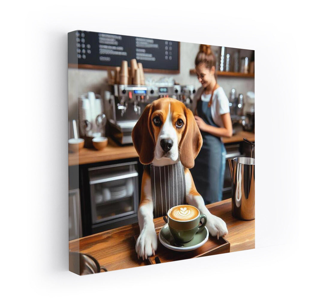 Beagle Barista: Coffee Enchantment in the Cafe