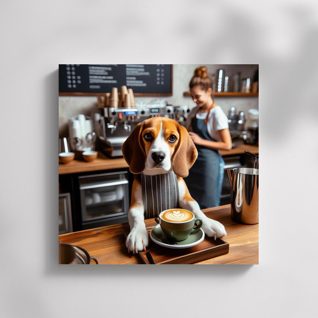 Beagle Barista: Coffee Enchantment in the Cafe