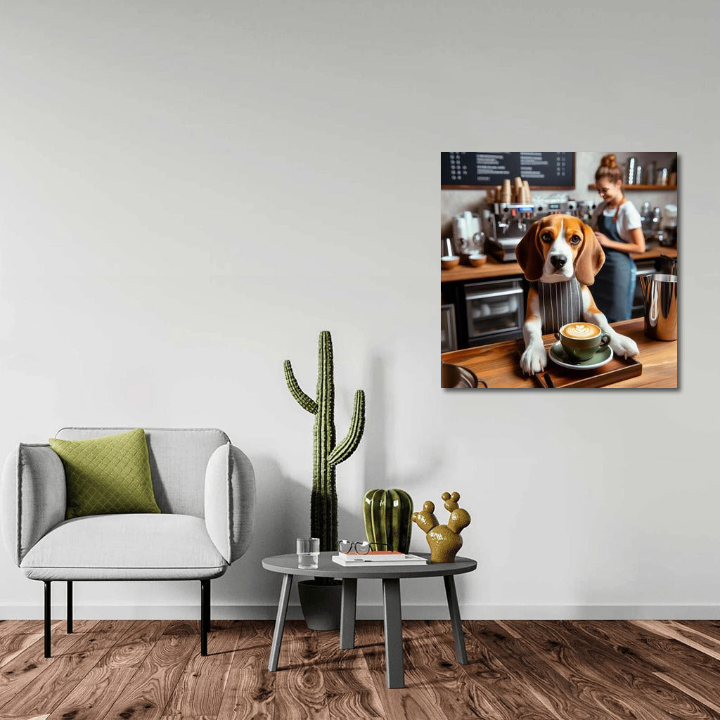 Beagle Barista: Coffee Enchantment in the Cafe