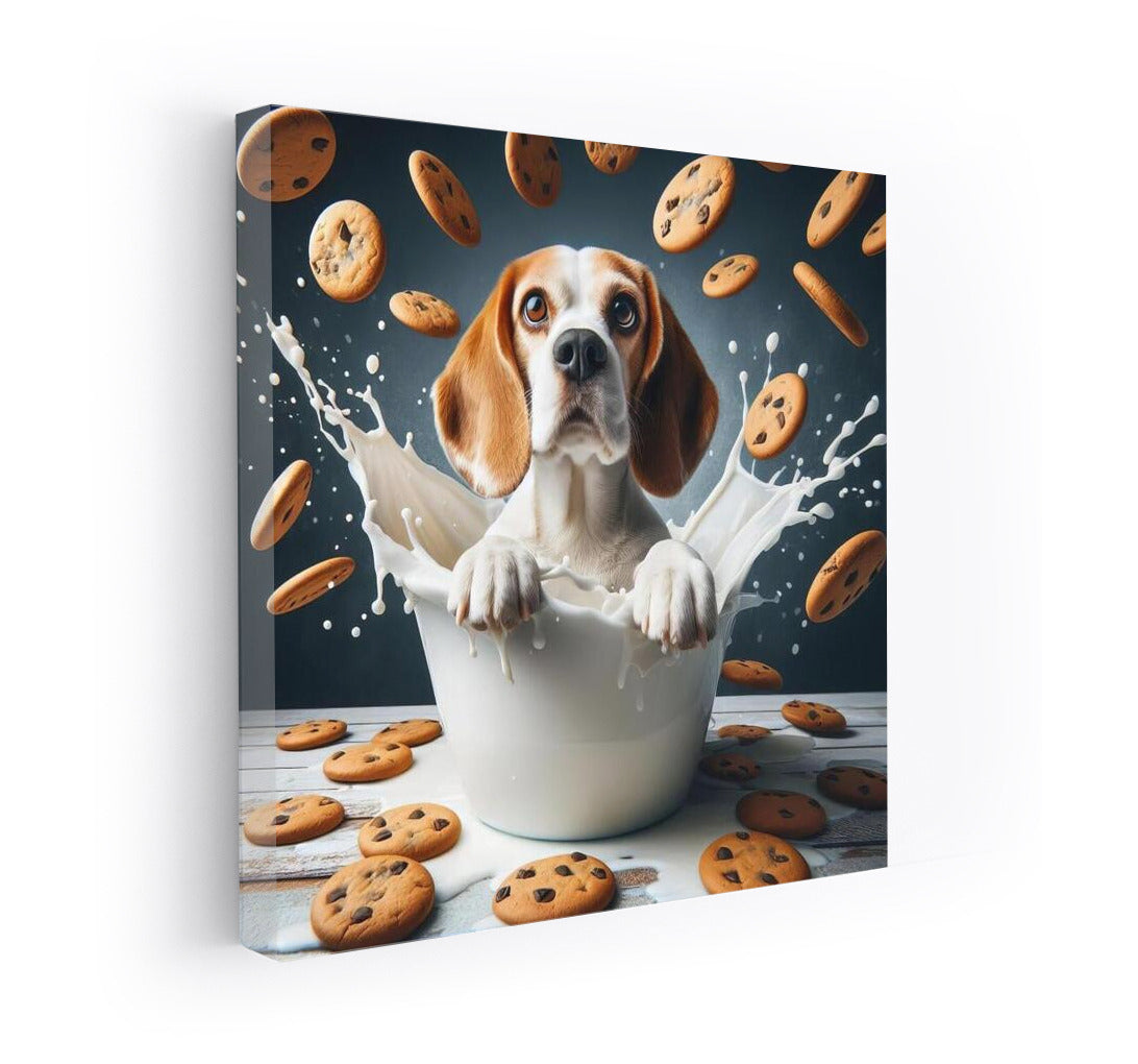Beagle in Dairy Heaven: Jump into the Sweet World of Cookies