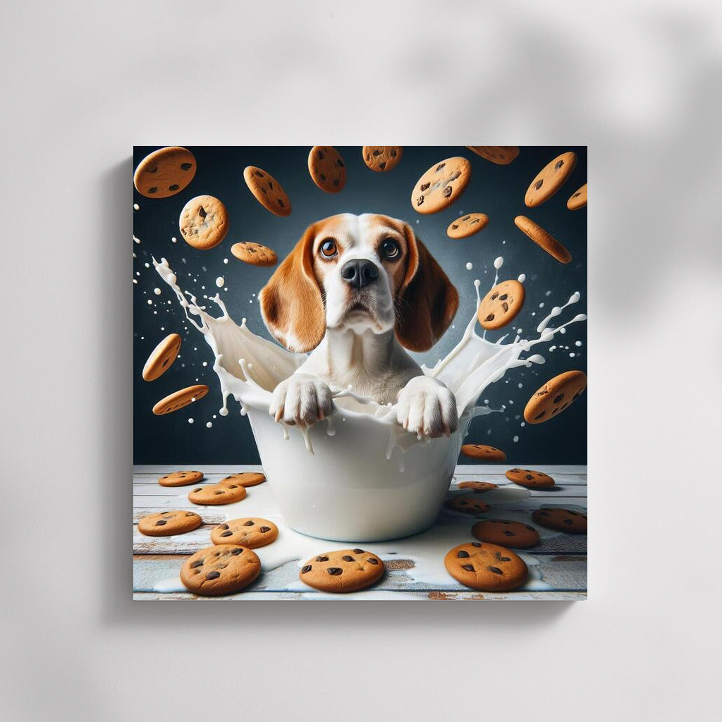 Beagle in Dairy Heaven: Jump into the Sweet World of Cookies