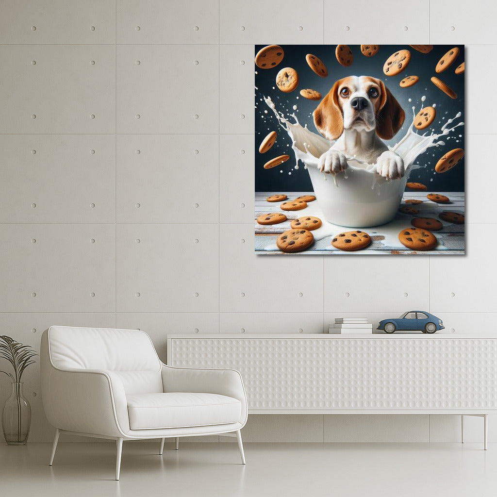 Beagle in Dairy Heaven: Jump into the Sweet World of Cookies