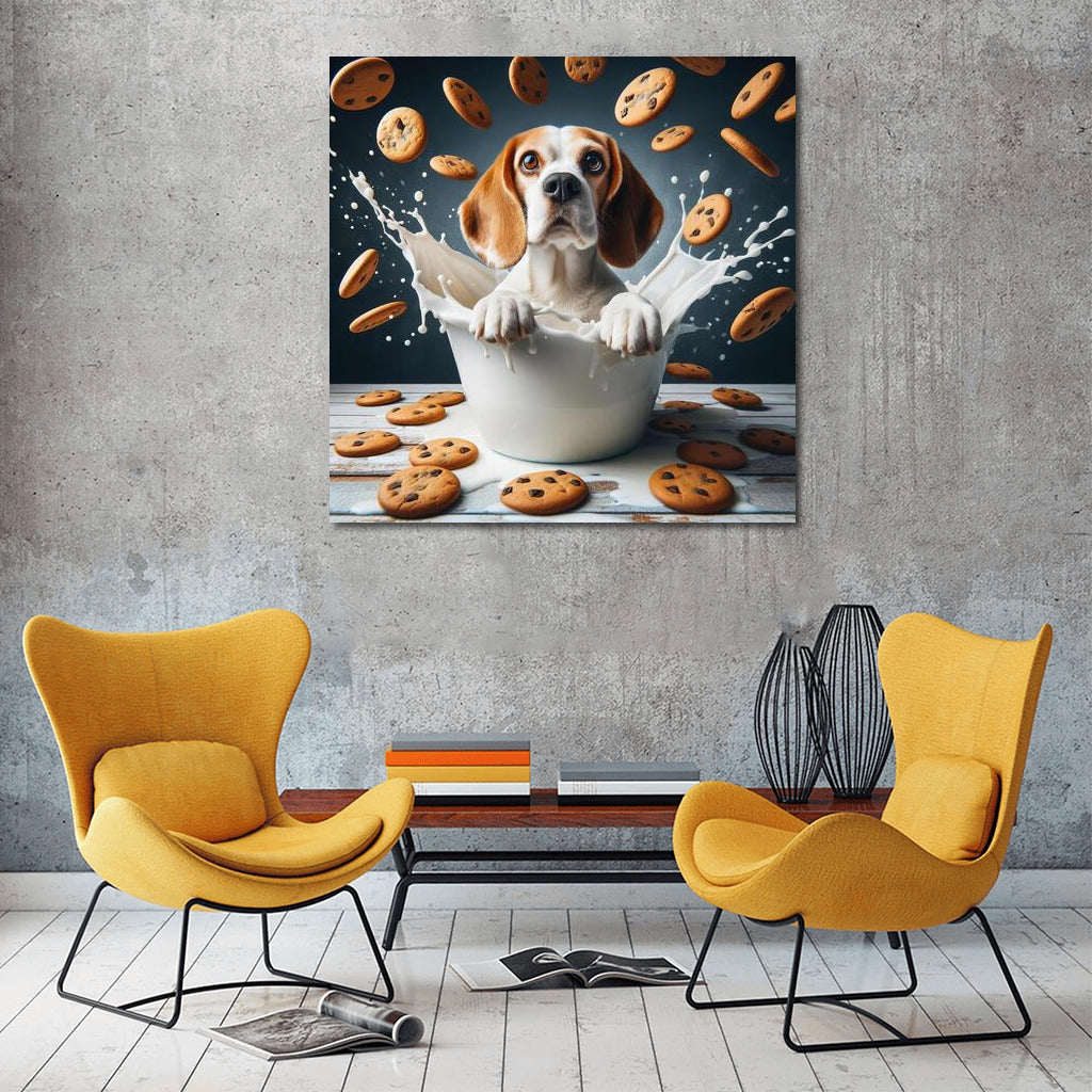 Beagle in Dairy Heaven: Jump into the Sweet World of Cookies