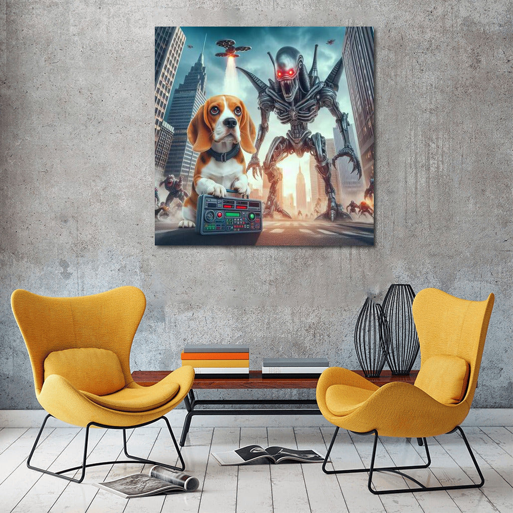 Beagle Hero: Robot Defender vs Aliens