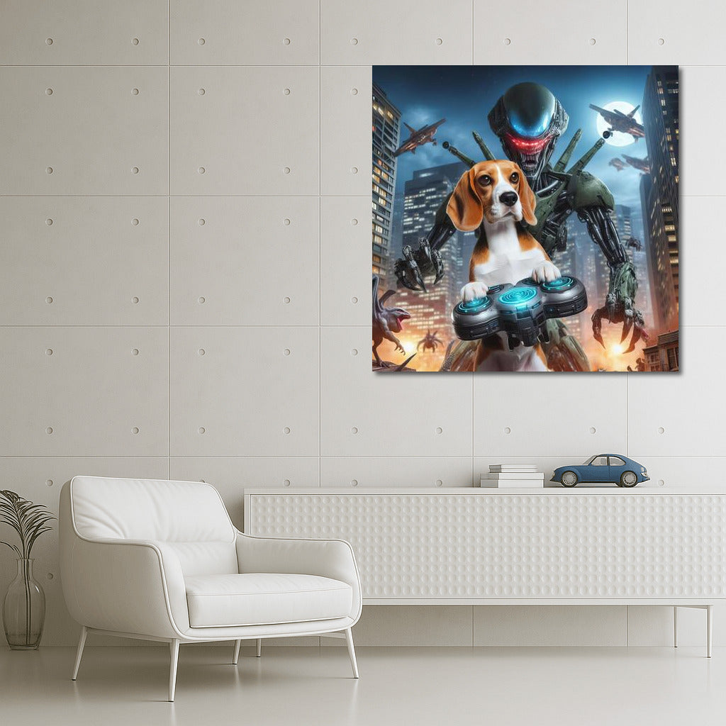 Beagle Hero: Robot Defender vs Aliens