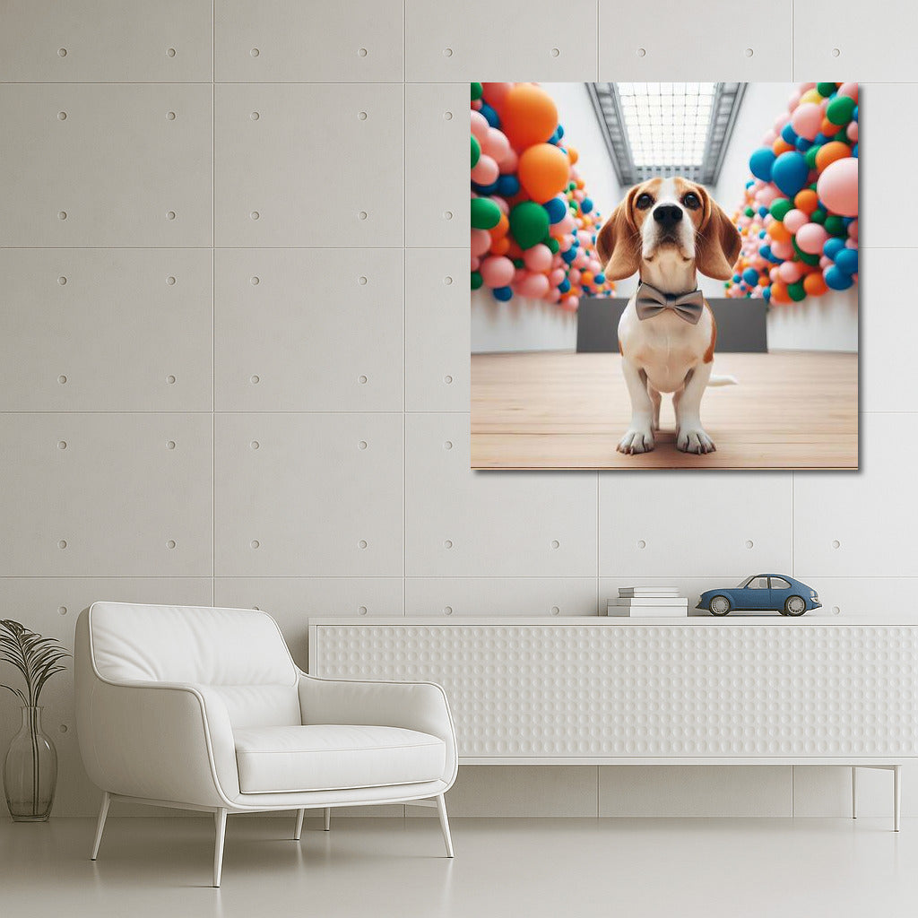 Beagle in the Contemporary Museum: Bright Colours and Playful Style