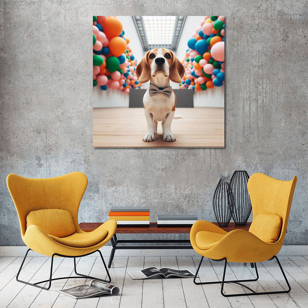Beagle in the Contemporary Museum: Bright Colours and Playful Style