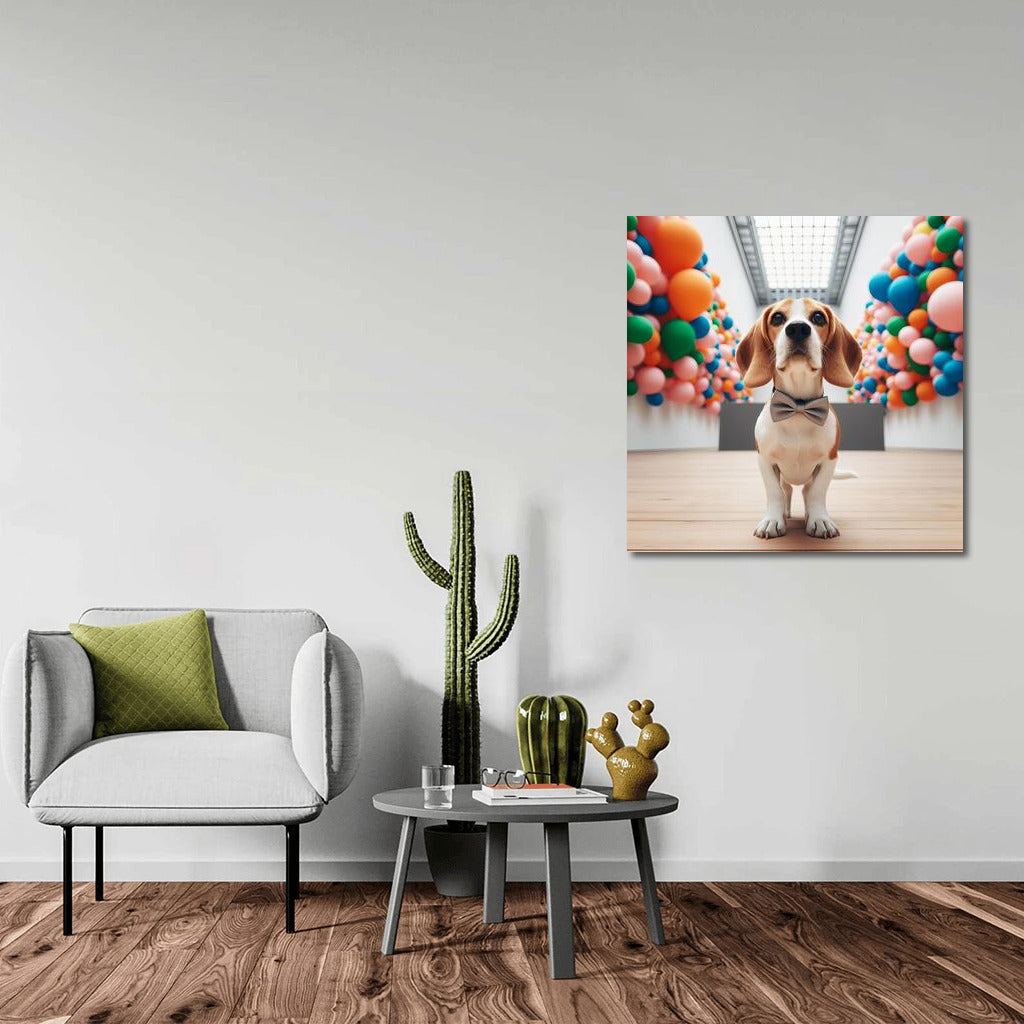 Beagle in the Contemporary Museum: Bright Colours and Playful Style