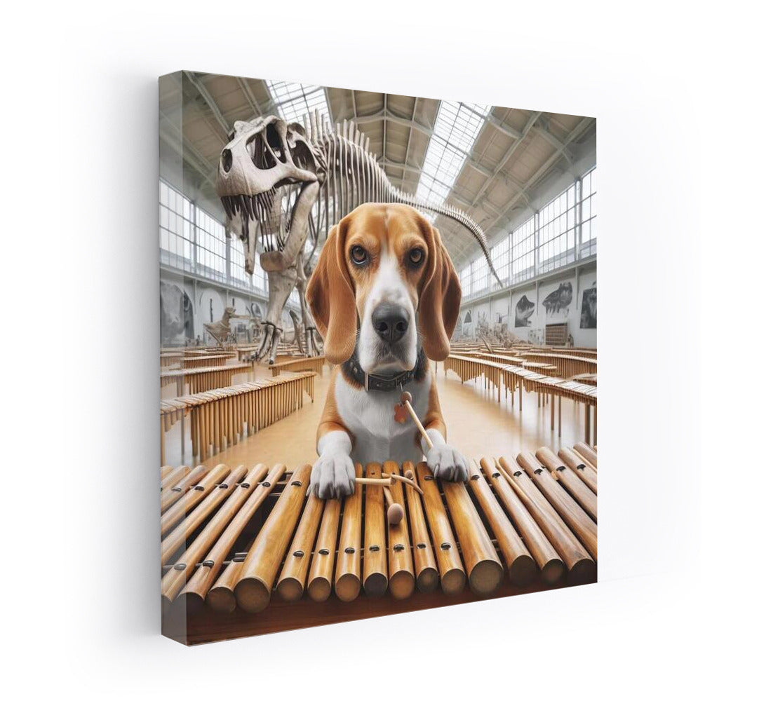 Beagle on Dinosaur Xylophone: A Musical Adventure