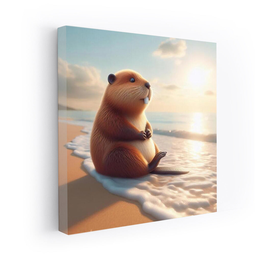 Beaver Meditating by the Seashore: Peace and Nature in the Interior