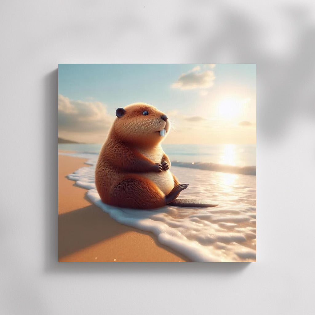Beaver Meditating by the Seashore: Peace and Nature in the Interior