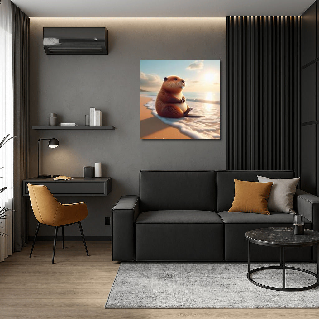 Beaver Meditating by the Seashore: Peace and Nature in the Interior