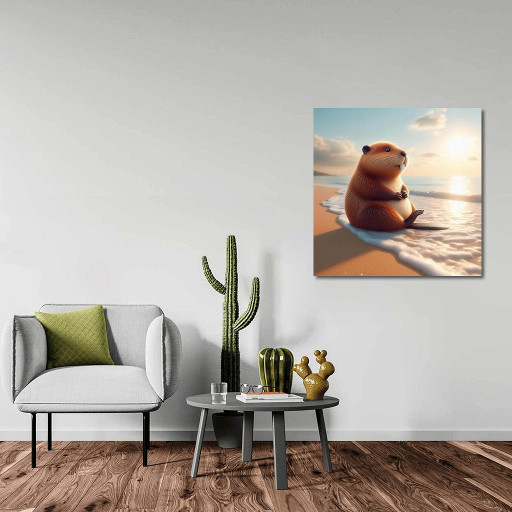 Beaver Meditating by the Seashore: Peace and Nature in the Interior