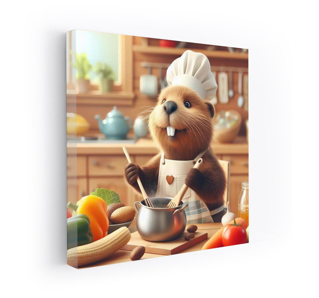 Beaver Chef in the Kitchen: Culinary Magic in Every Stroke