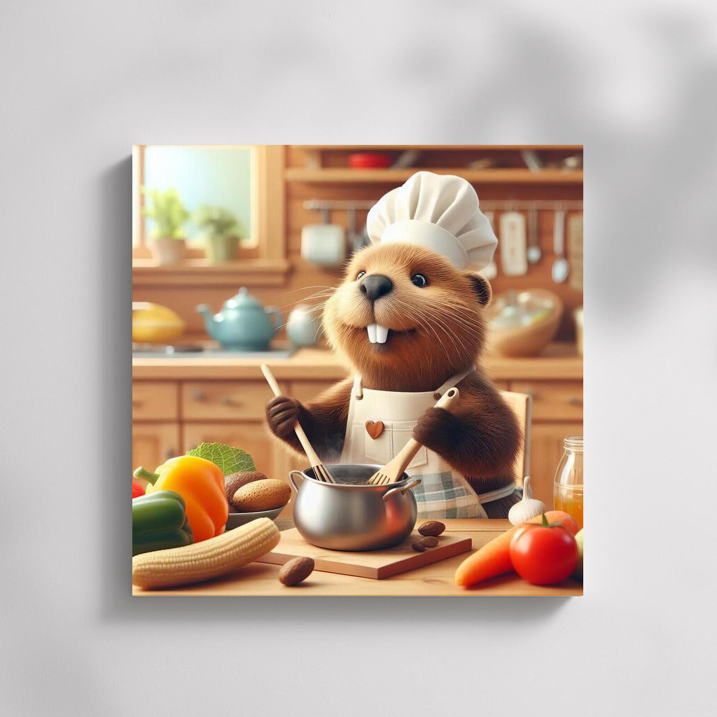 Beaver Chef in the Kitchen: Culinary Magic in Every Stroke