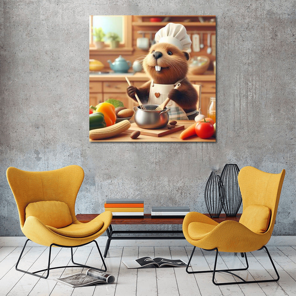 Beaver Chef in the Kitchen: Culinary Magic in Every Stroke