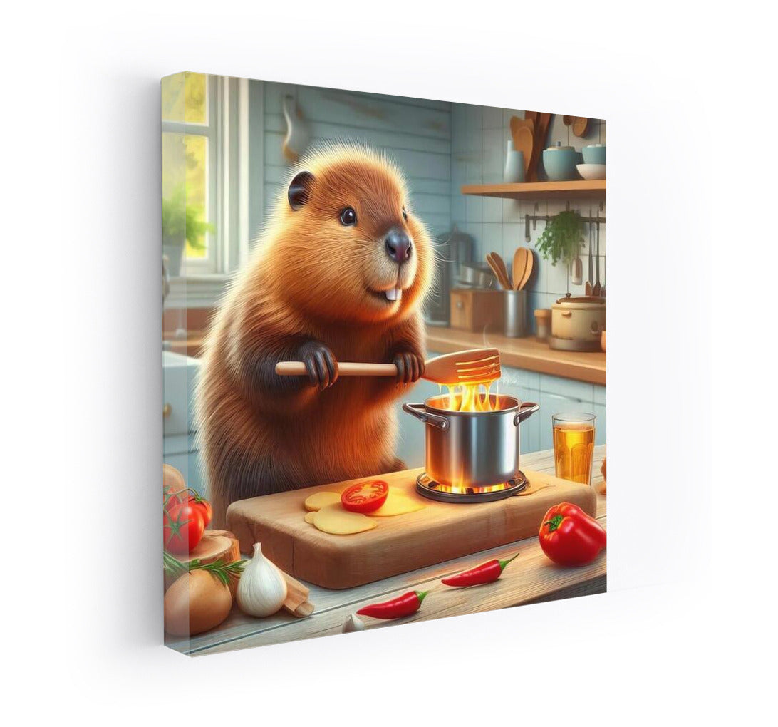 Beaver's Culinary Masterpiece: Fun Kitchen Decor