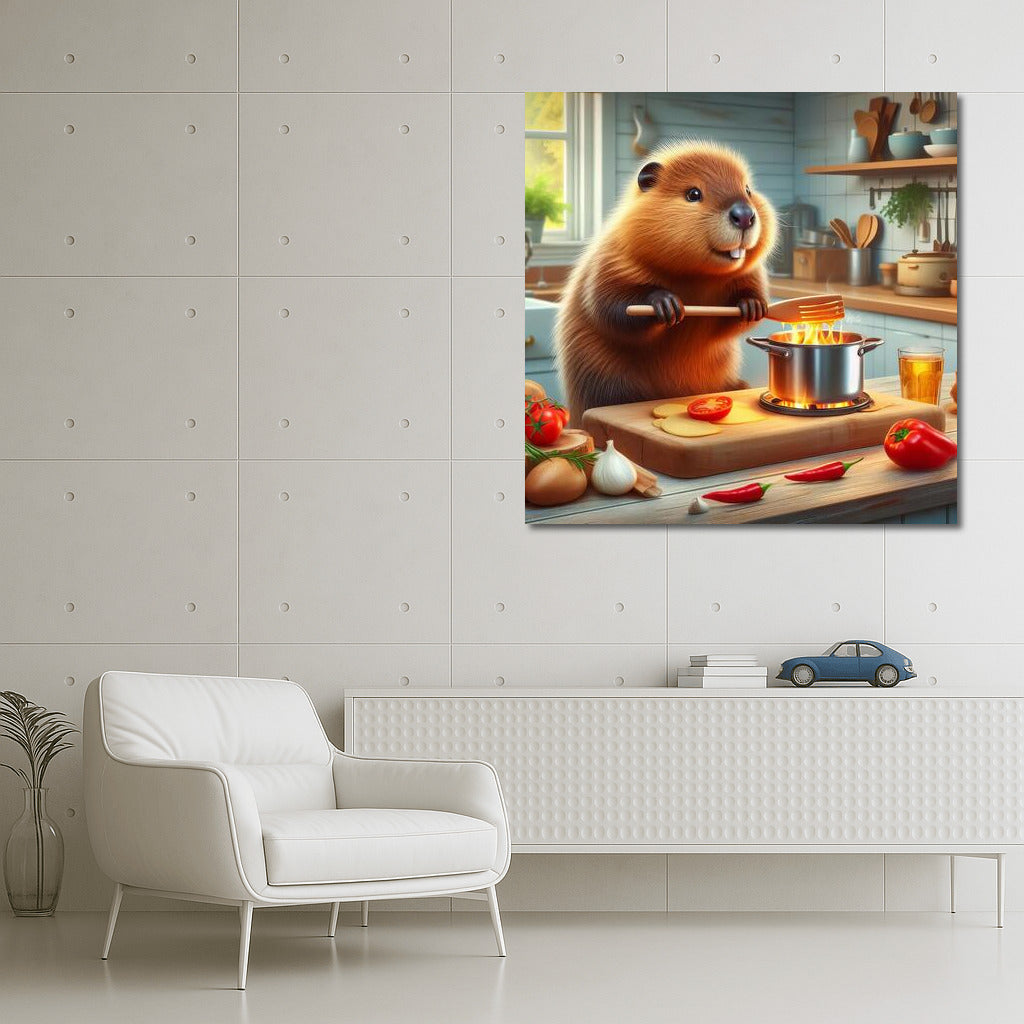 Beaver's Culinary Masterpiece: Fun Kitchen Decor