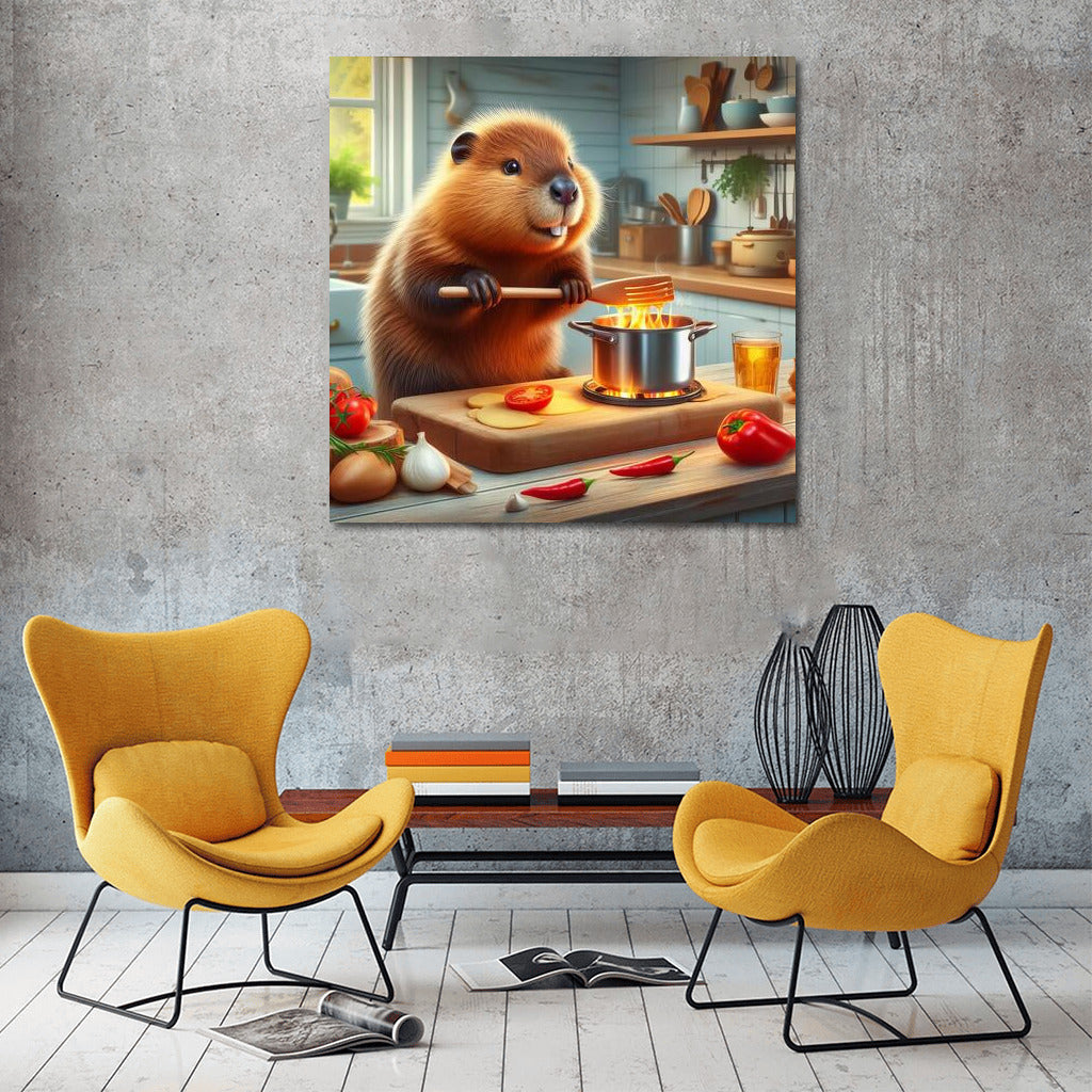 Beaver's Culinary Masterpiece: Fun Kitchen Decor
