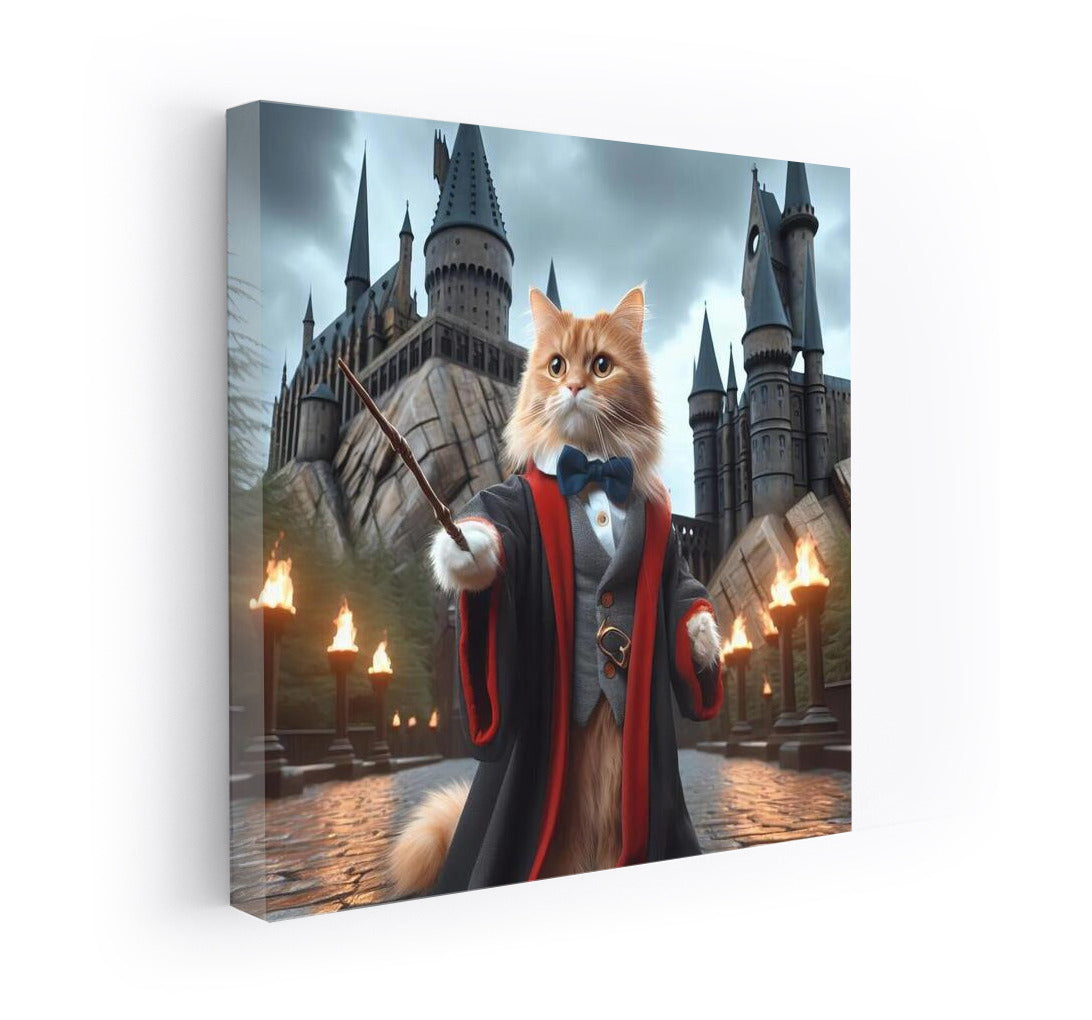 Bengal Cat Wizard at Hogwarts: Harry Potter-Style Magic
