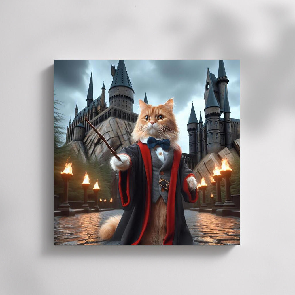Bengal Cat Wizard at Hogwarts: Harry Potter-Style Magic