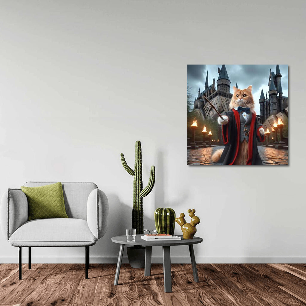 Bengal Cat Wizard at Hogwarts: Harry Potter-Style Magic